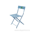 Outdoor Kids Set Round Table and Slat Chairs